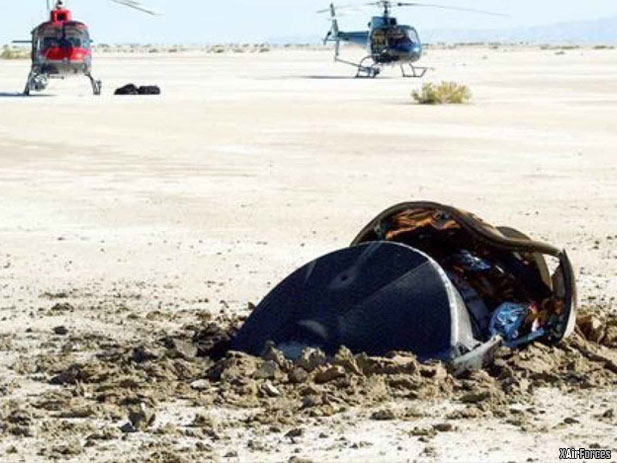 NASA posts photo of crashed flying saucer from outer space