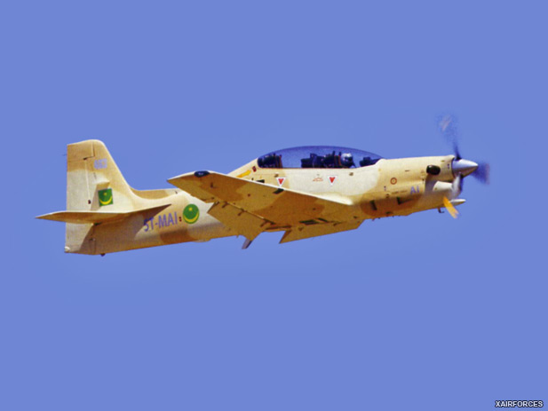 Mauritanian Air Force Tucano crashes; pilot killed