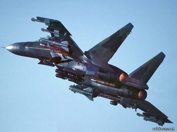 Russian Air Force Sukhoi Su-30 Fighter Jet Crashes