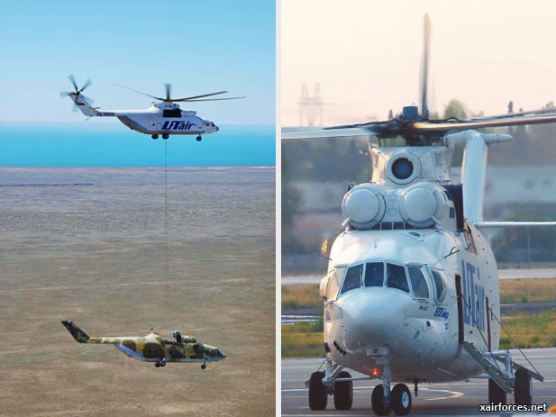 Russian UTair Transports Mi-26T Airframes with Sling 