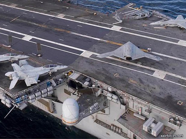 X-47B completes deck trials aircraft carrier