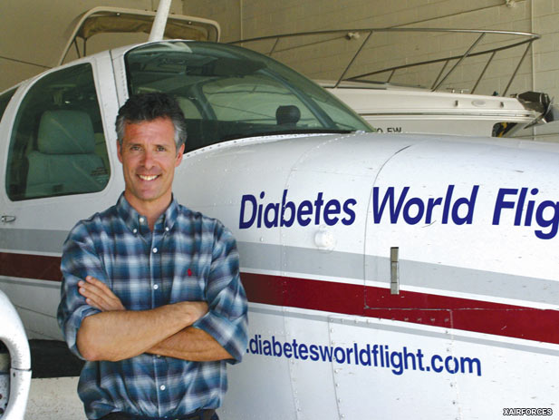 Diabetic pilot aims for record-breaking flight