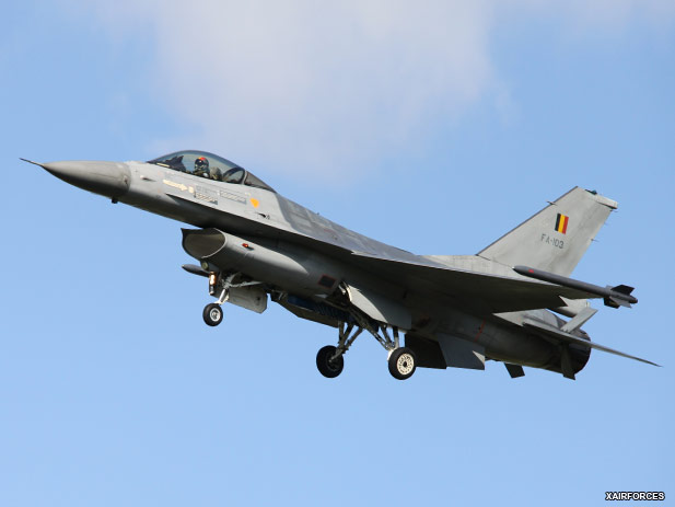 Belgian airport blocked by F-16 emergency landing