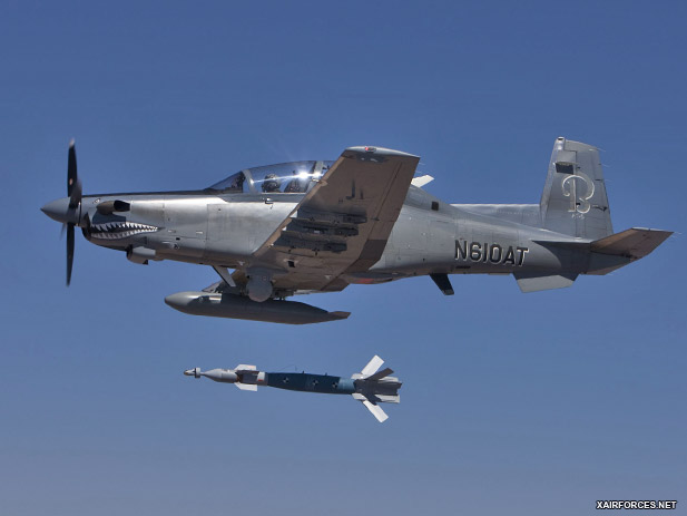 Light Attack AT-6 Successfully Deploys Precision-Guided Munitions