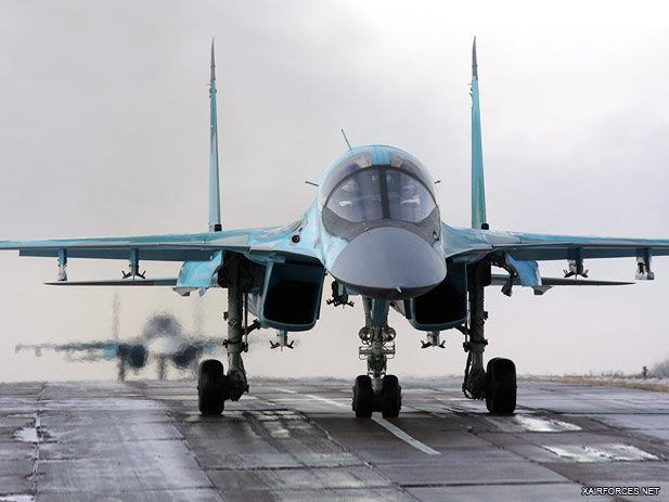 Russian troops this year will receive 10 Su-34 fighters have been equipped with 12