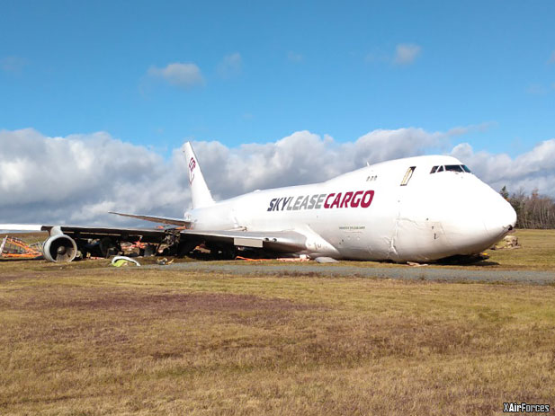 Sky Lease Cargo Boeing 747-412F runway excursion accident at Halifax /Canada 