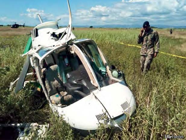 Jamaica DFAW Bell 206B-3 JetRanger III crash-landing