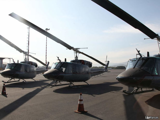 Costa Rican Four UH-1H Helicopters Donated by the U.S. Government Are Now Operational 