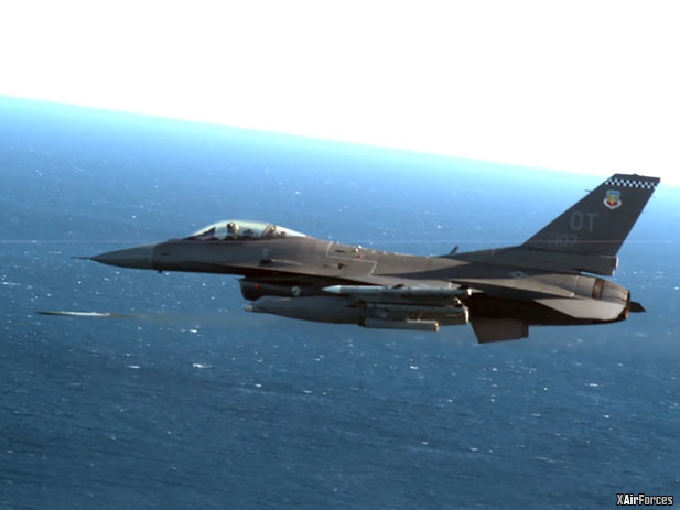 USAF F-16 Downs Drone With Rocket for Cruise Missile