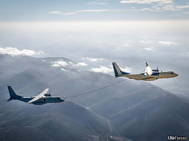 Spanish Air Force Airbus C295 successfully performs wet contacts as a tanker