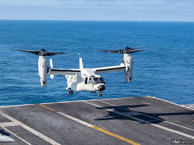 CMV-22B Osprey Strengthens USN Carrier Operations