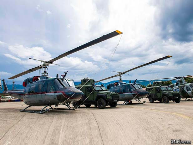 El Salvador Receives Four Refurbished Bell UH-1N Helicopters from the United States