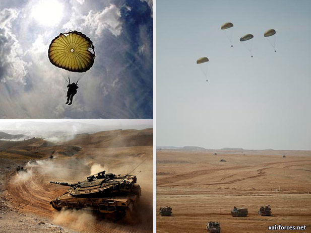 Israeli paras prep for airborne strikes