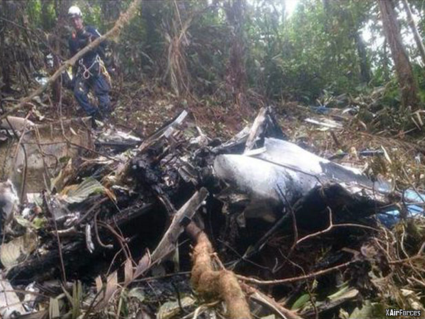 3 Bodies found in wreckage of missing helicopter in Colombia