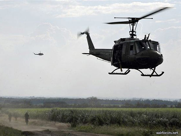 Taiwan donated two UH-1H helicopters to Guatemala