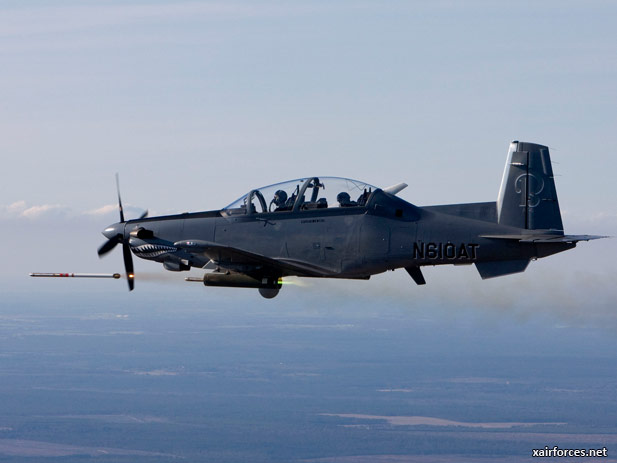 Beechcraft AT-6 Becomes First Fixed-Wing Aircraft to Employ Laser Guided Rockets