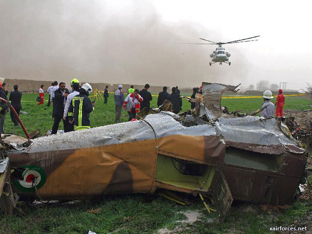 Death toll of helicopter crash increases to 10 in NE Iran