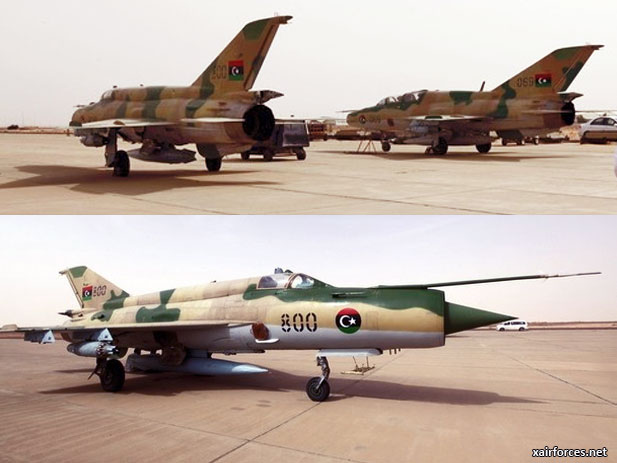 First images of Mig-21s in Free Libya Air Force markings 