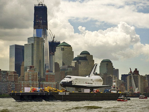 The Space Shuttle lands in Manhattan!