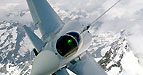 Austrian Eurofighter on duty during World Economic Forum in Davos